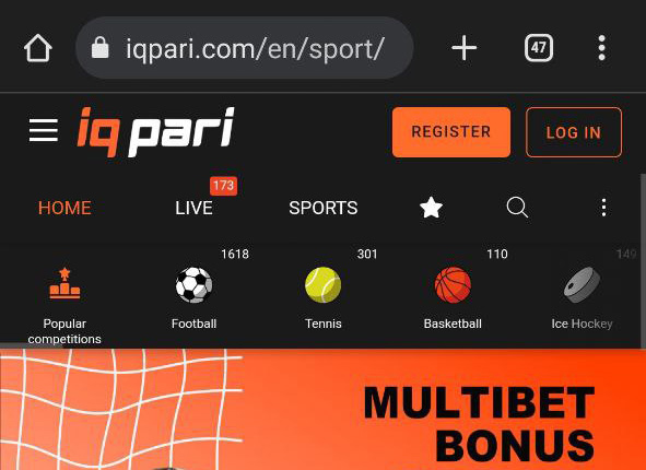 Step 1: Open iqpari.com to download and install the IQpari APK on Android.