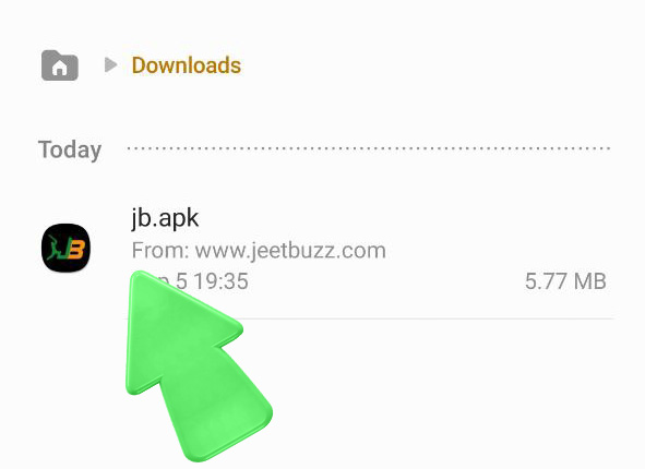 JeetBuzz app – step 2: open the downloaded APK file to start installation.