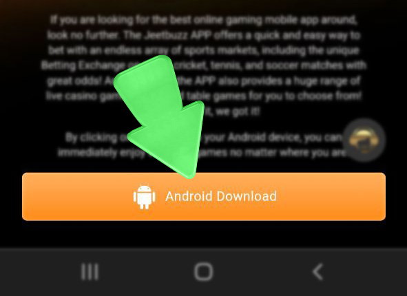 Step 4 of Jeetbuzz APK download showing Android Download button