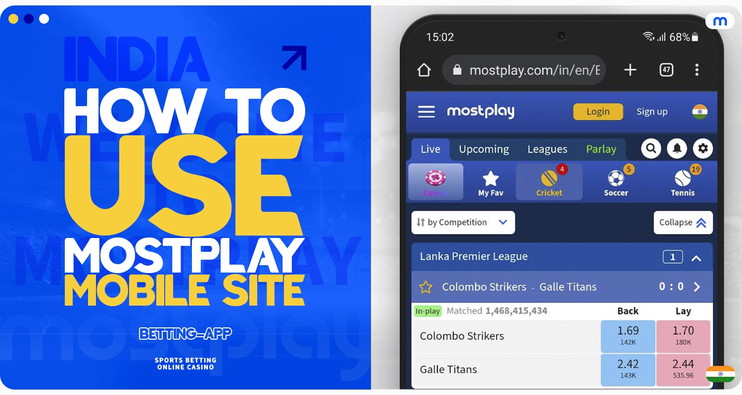 Guide on how to use the Mostplay mobile website.
