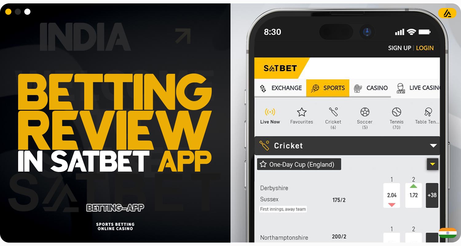 Review of sports types available for betting in the Satbet mobile app.