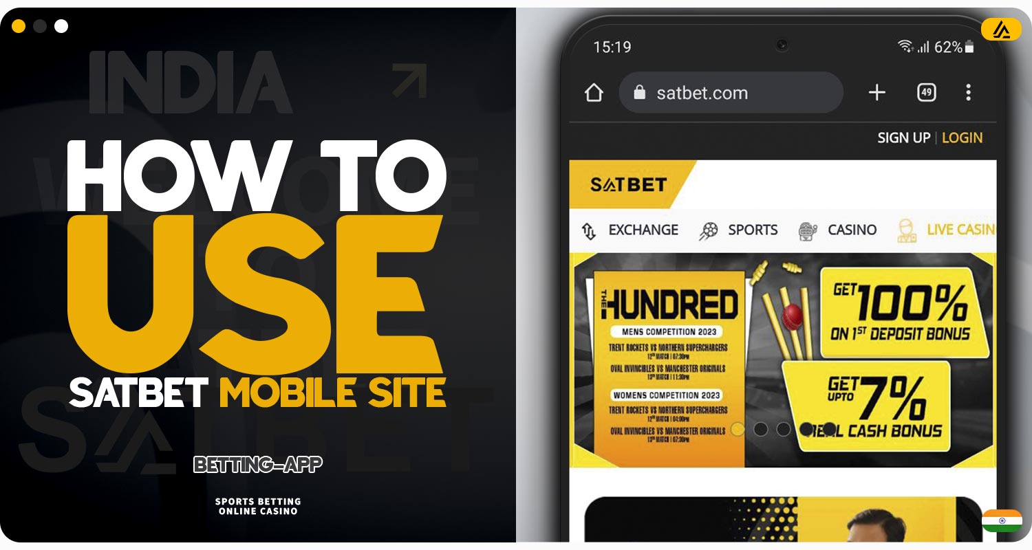 Guide to using the Satbet mobile website.