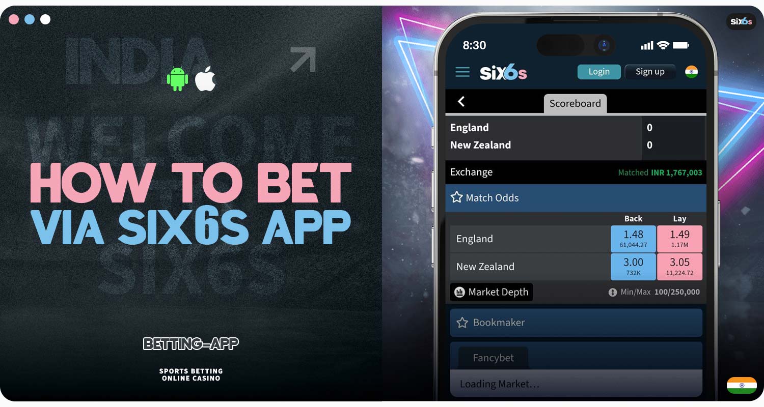Sports betting guide in Six6s app.