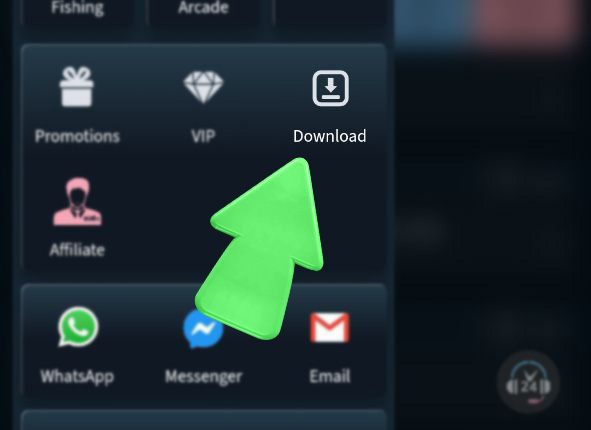 Step 2 of installing Six6s APK on Android — go to the Downloads section