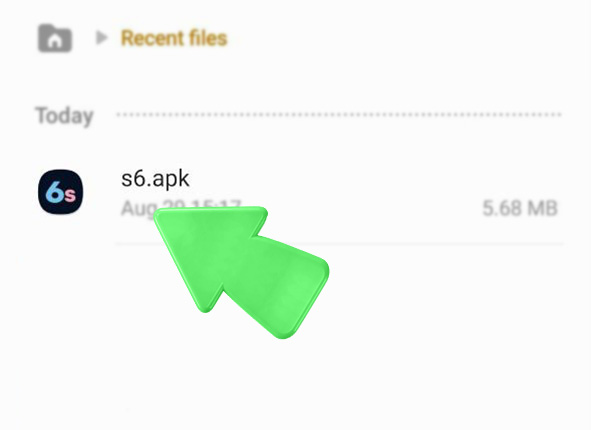 Step 6 of installing the Six6s APK betting app on Android from the downloaded file