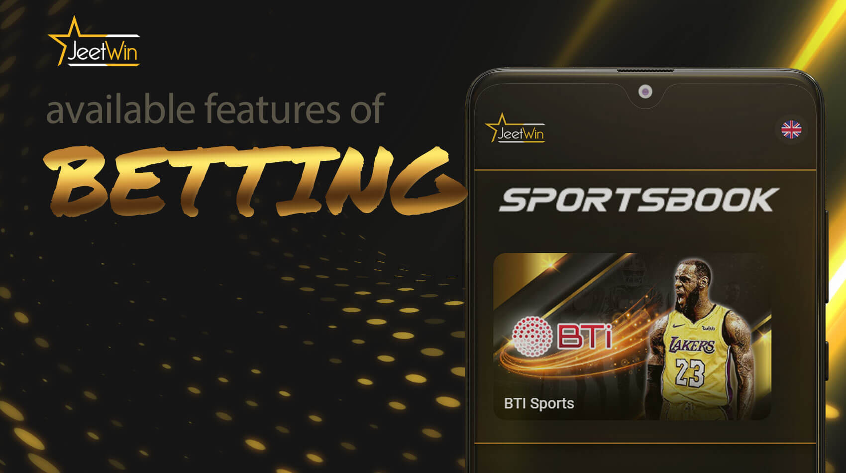 All available betting features on the jeetwin mobile app.