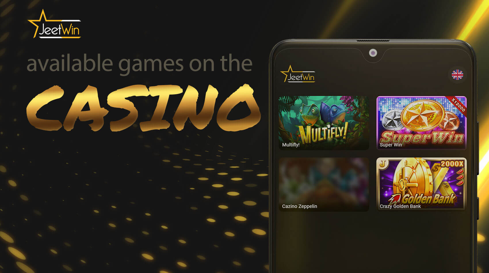 All casino games and casino providers, also, bonuses and promotions that jeetwin app possess.