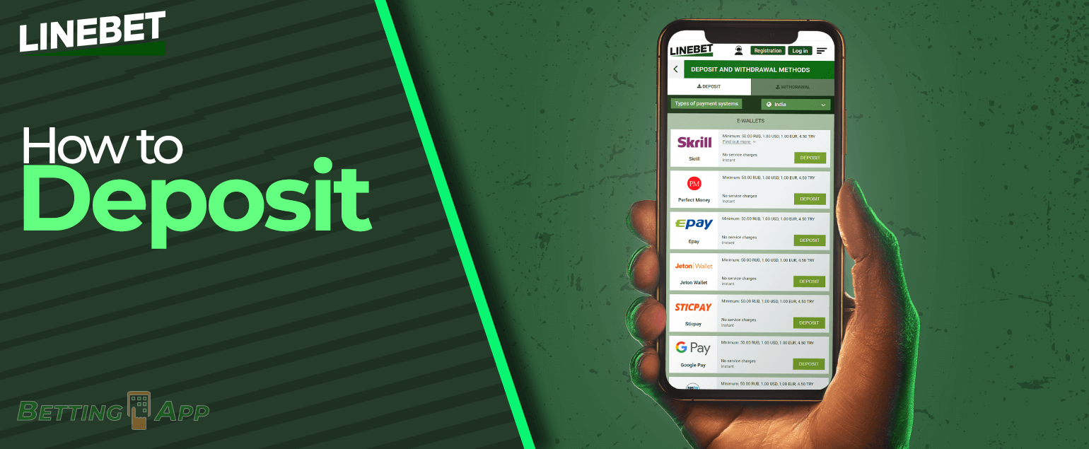 How to deposit via linebet app.