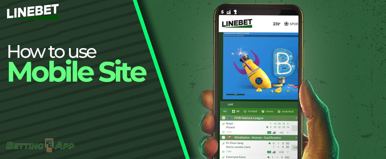 All features of the mobile version of the linebet