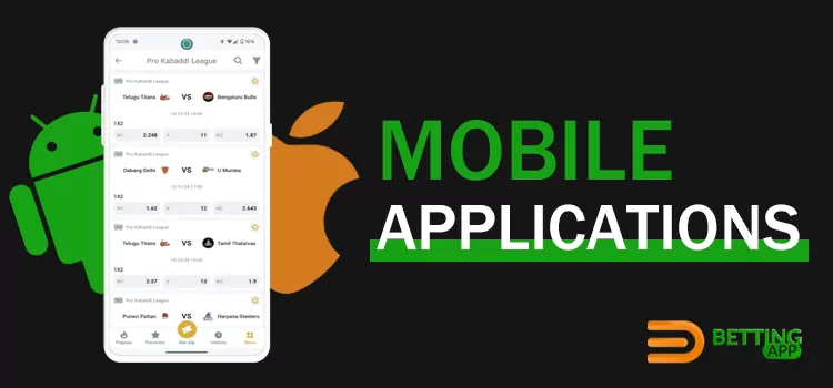 Bookmakers' mobile apps in India