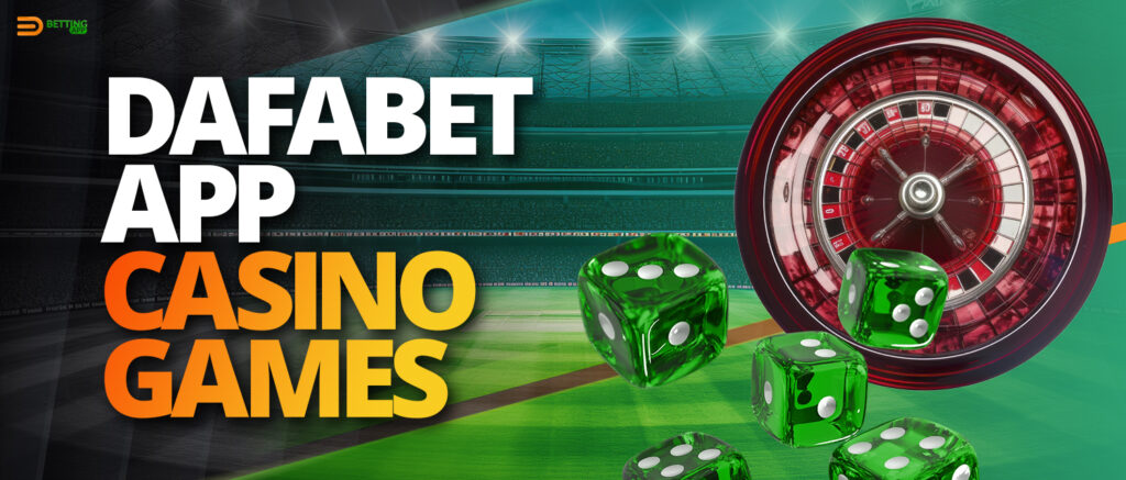 Online casino section in the Dafabet 2025 mobile app