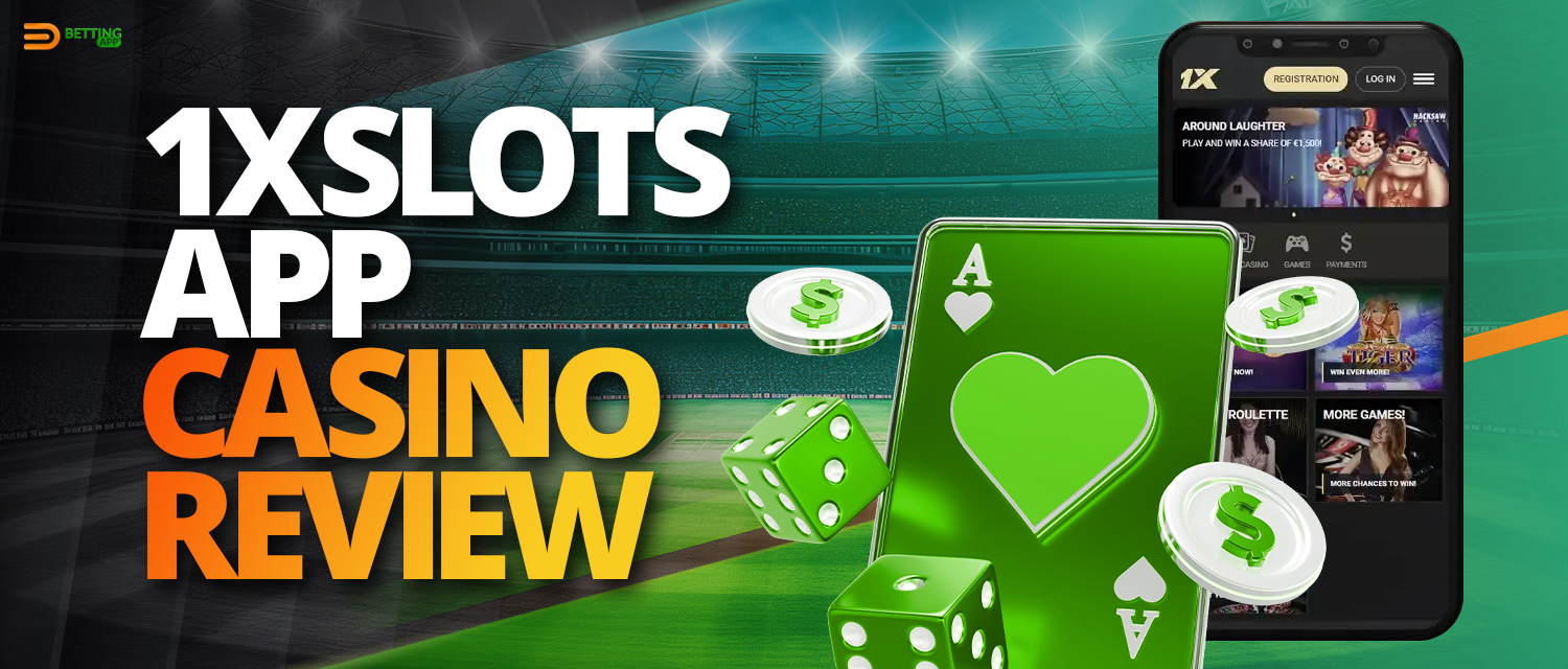 Online casino section on 1xSlots mobile app 
