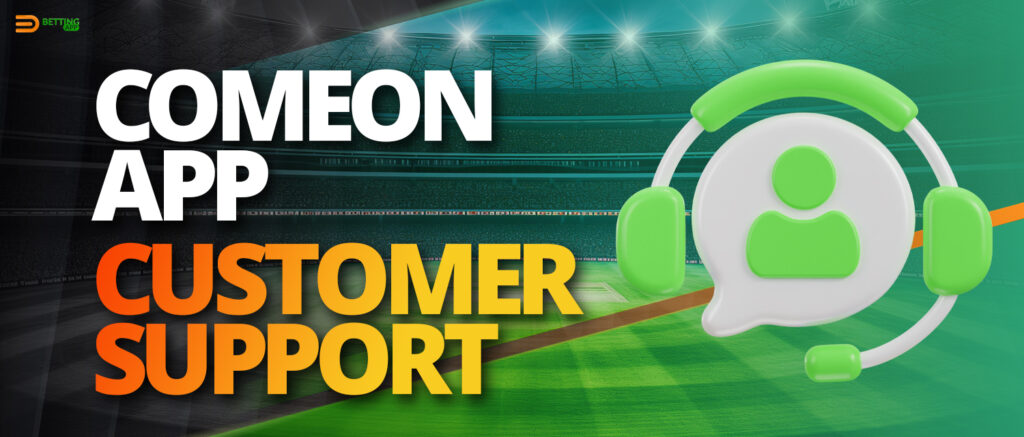 How to contact ComeOn support in the app