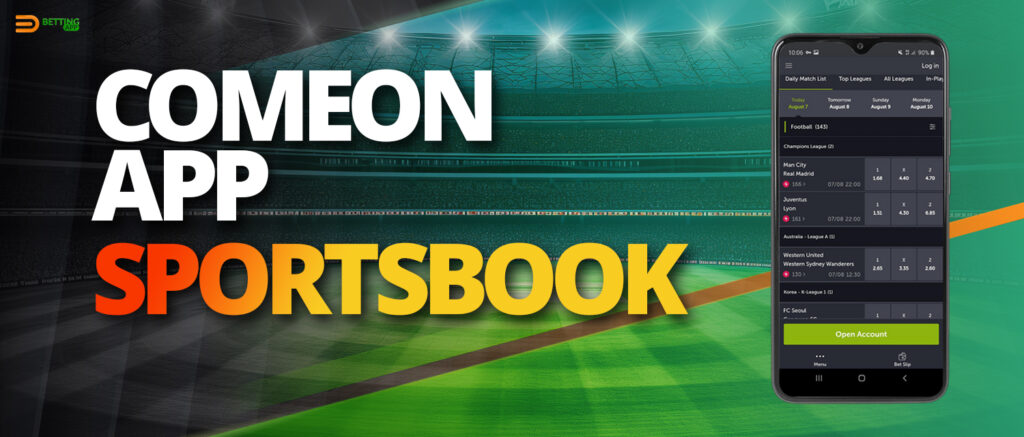Betting on different sports in ComeOn mobile app 