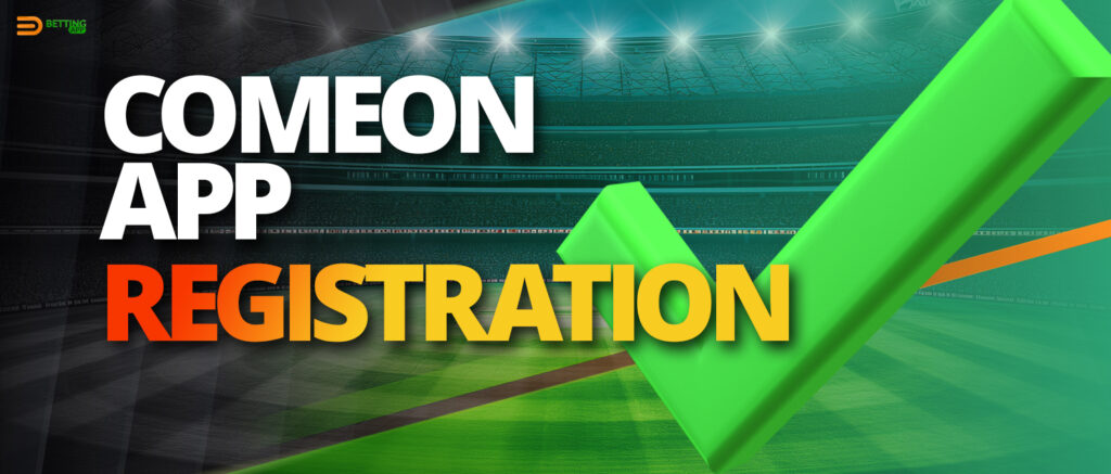 New account registration and verification process in ComeOn app 