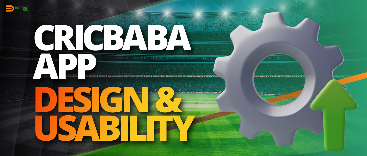 Sports betting in Cricbaba mobile app: interface features