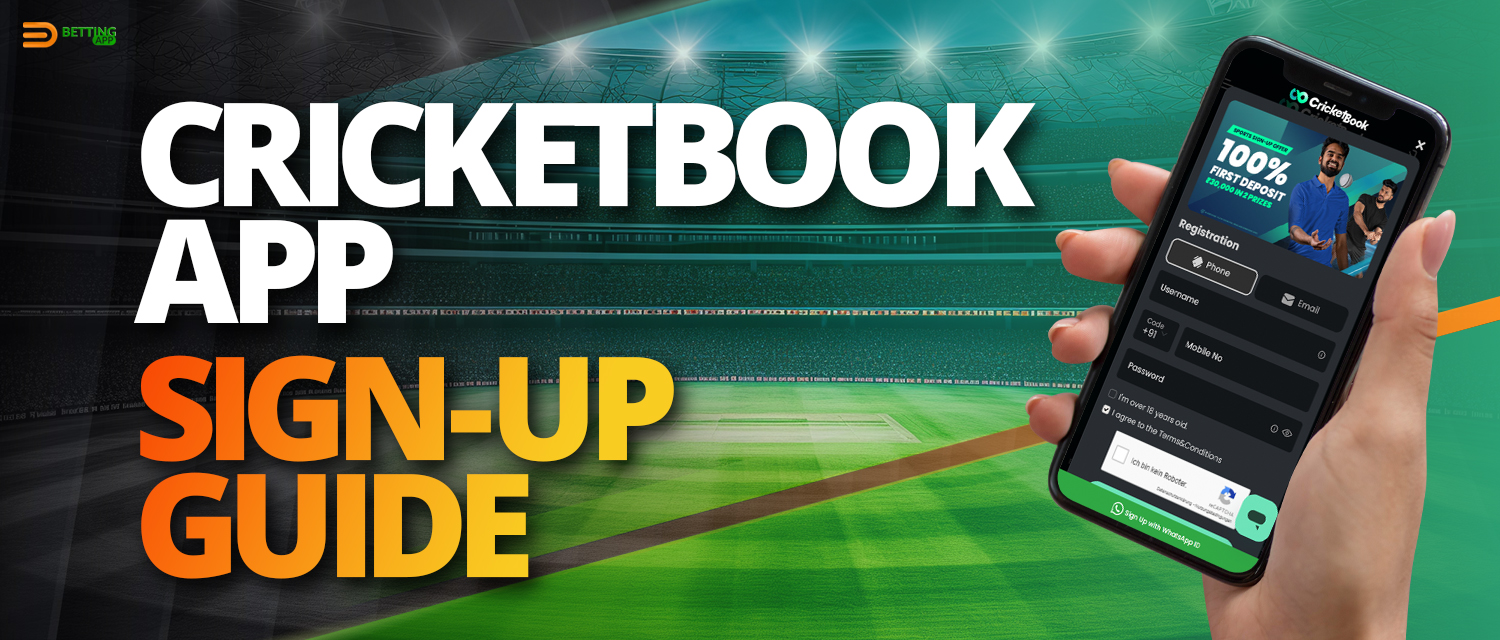 Registration and login process on CricketBook app