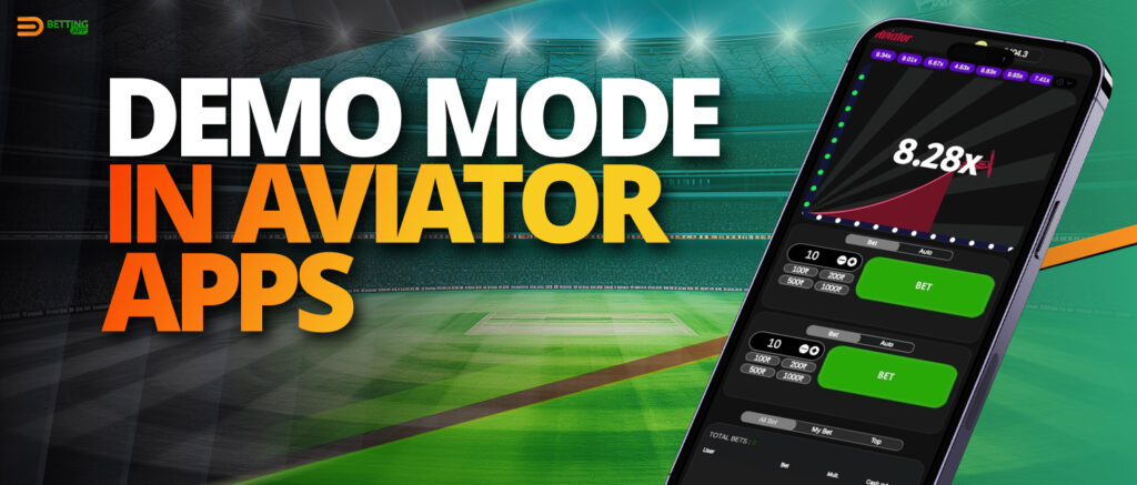 Demo mode of Aviator game in mobile app