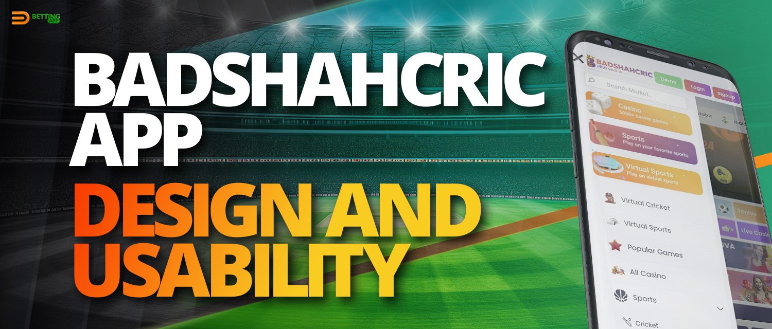 Design features of the Badshahcric app