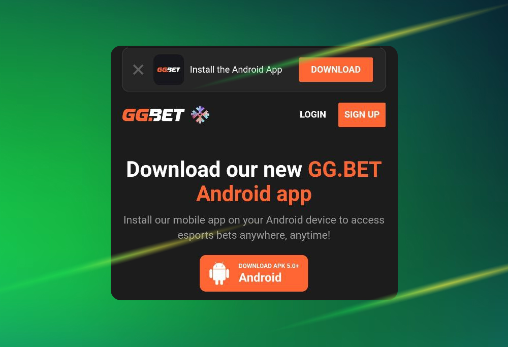 GGbet APK download step 3 — click the 'Download APK Android' button.