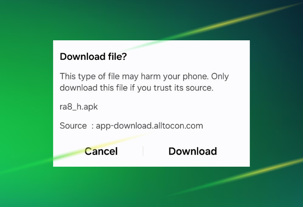 Confirming the download of the Cwinz app on android