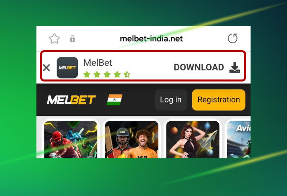Melbet app download on Android, step 2
