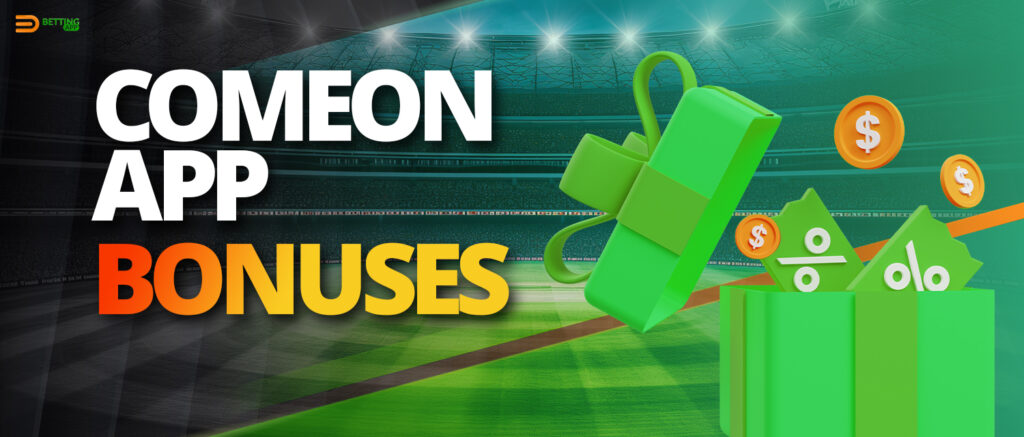 Bonuses and promotions in ComeOn India mobile app