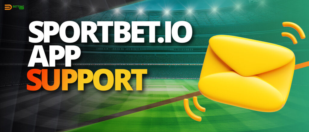 Customer support in Sportbet.io app 