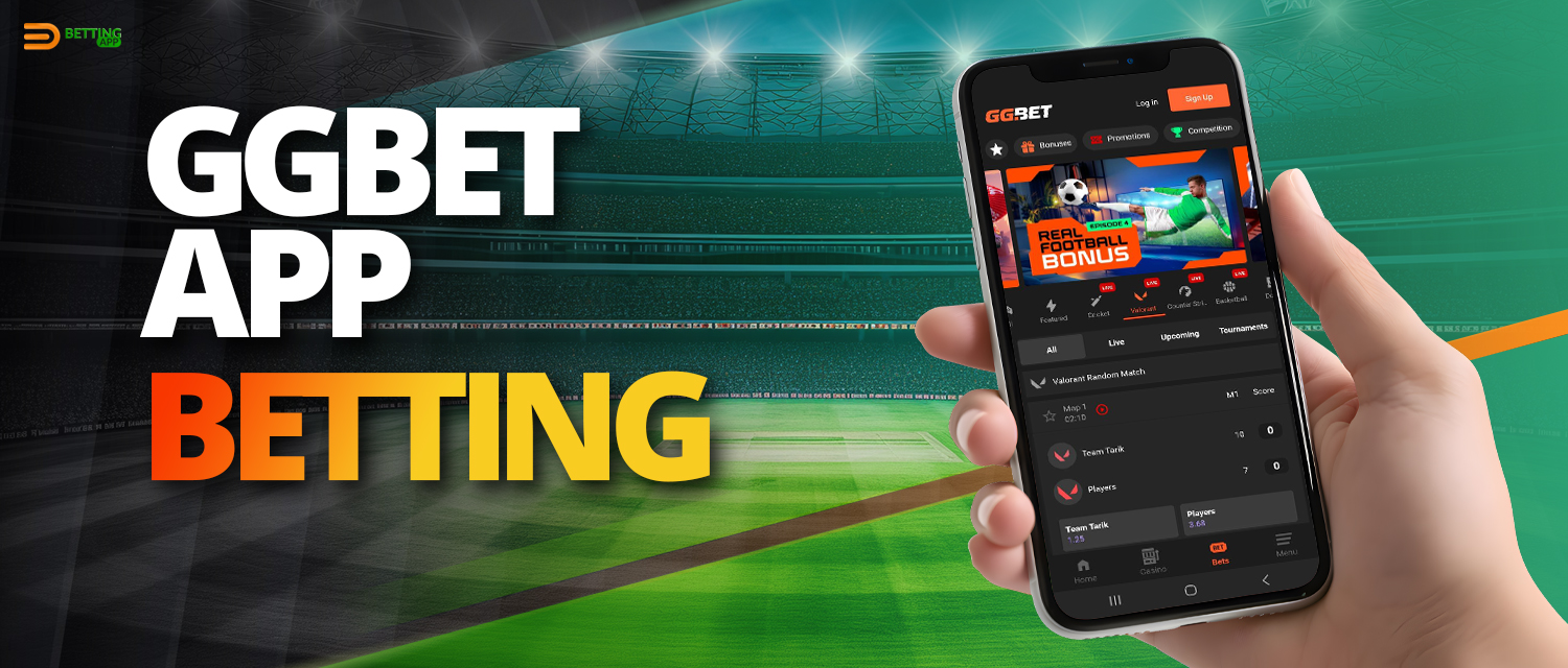 Sports betting in the GGbet mobile betting app 