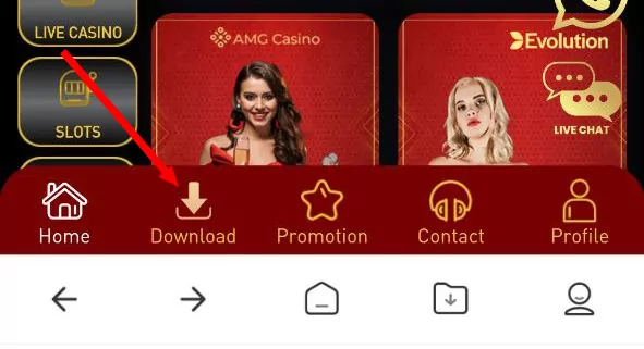 Khelraja mobile app section (download)