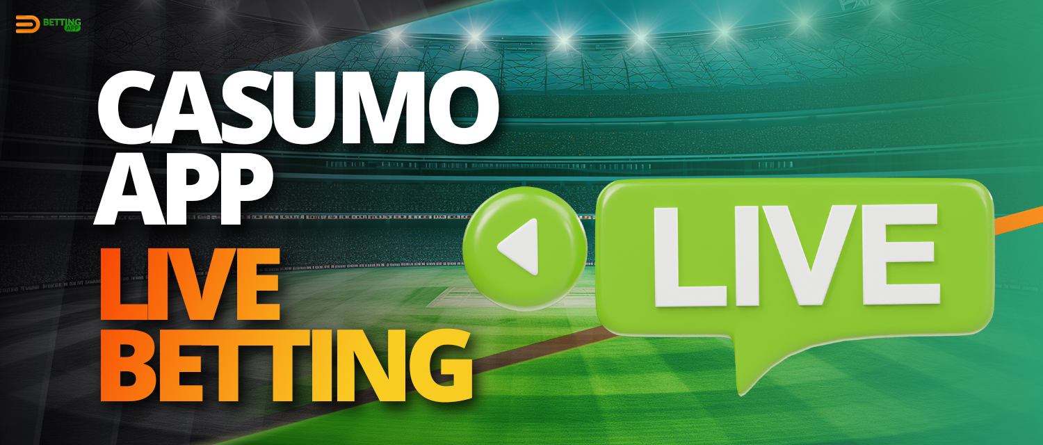 Features of live sports betting in Casumo app 