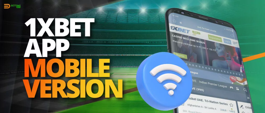 Bookmaker's mobile sports betting site 1xBet
