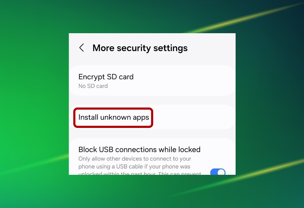 Step 4 of Parimatch APK installation on Android — enable 'Install unknown apps'