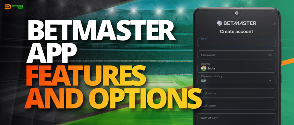 Betmaster mobile app registration for Indian users