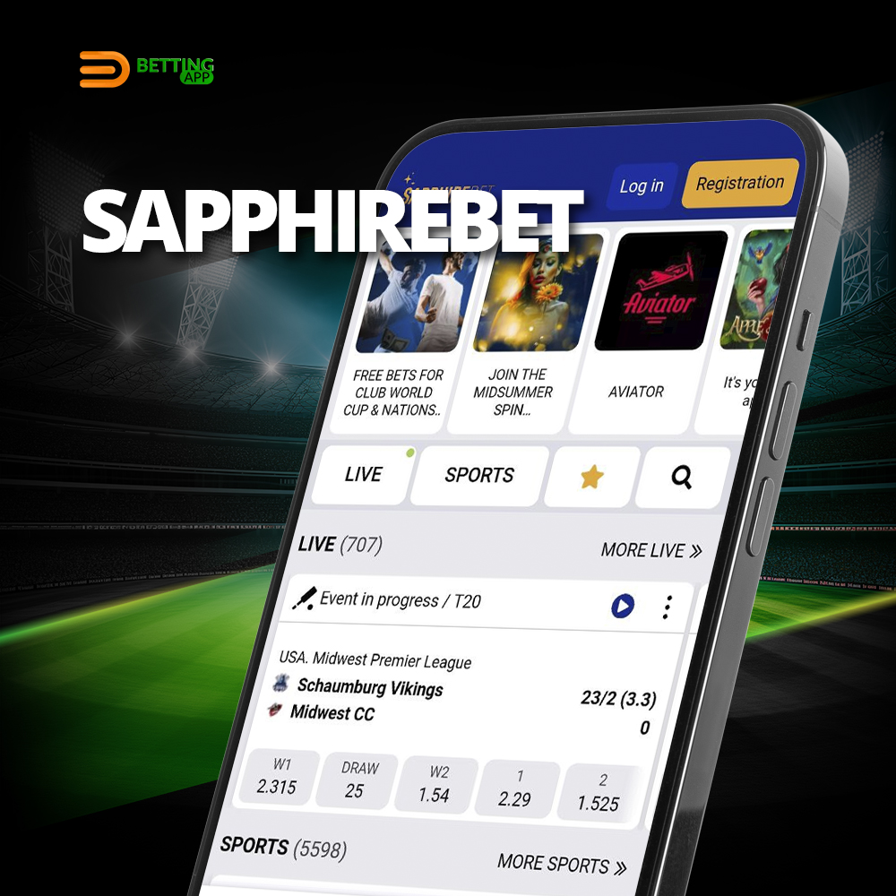 Sapphirebet mobile app for Aviator game