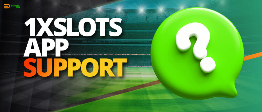 1xSlots in-app support contacts