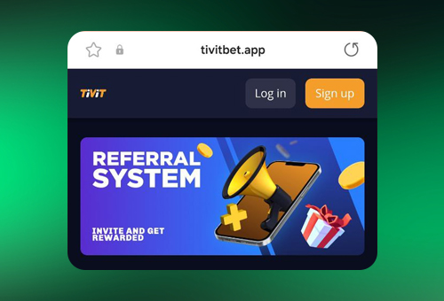 Main screen of the Tivitbet mobile app.
