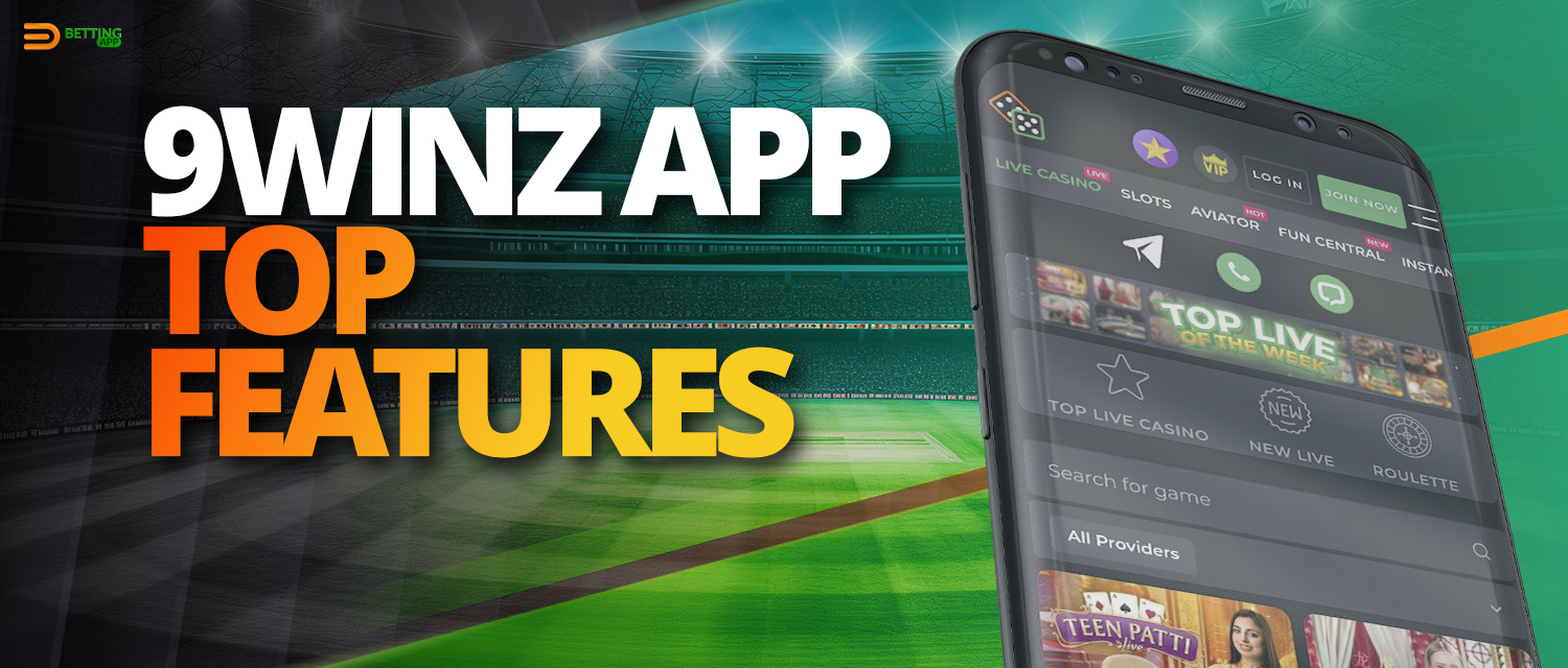 Key features and offerings in the How to Update 9winz app