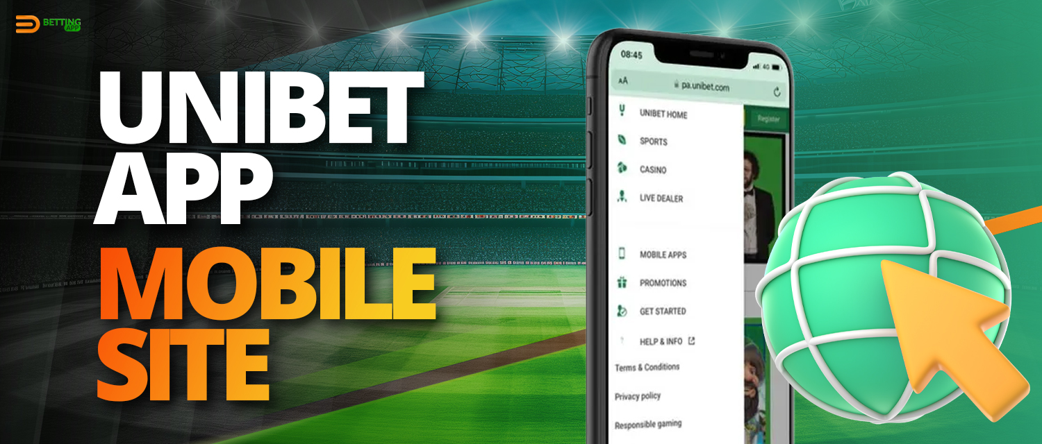 Unibet India bookmaker's website mobile version 2024