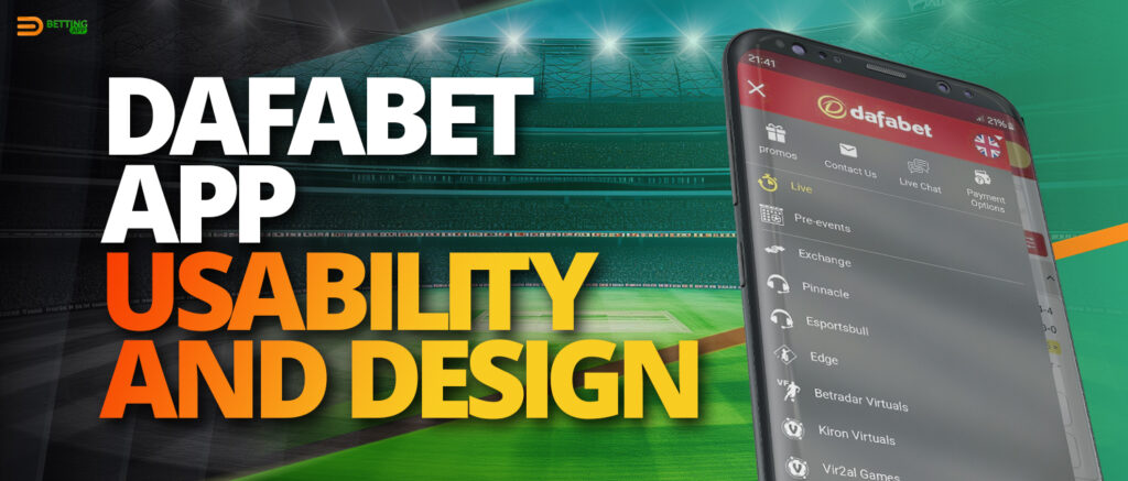 Dafabet mobile app design for indian users